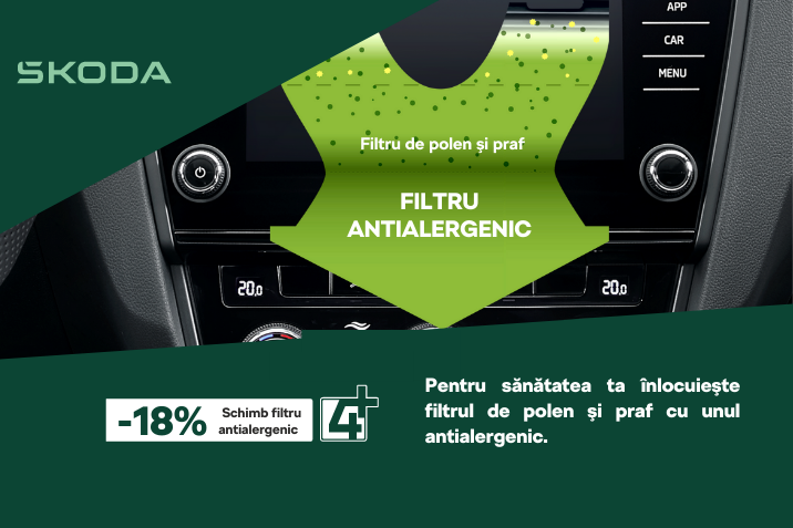 Schimb Filtru antialergenic Skoda
