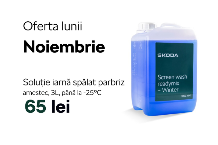 Oferta lunii noiembrie - Soluție de iarnă pentru spălat parbriz - SKODA