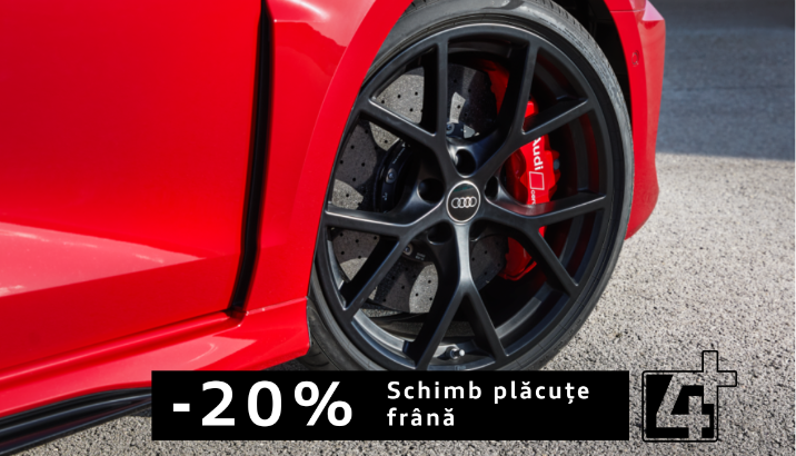 Ofertă specială - 20% Reducere la schimb plăcuțe frână Audi